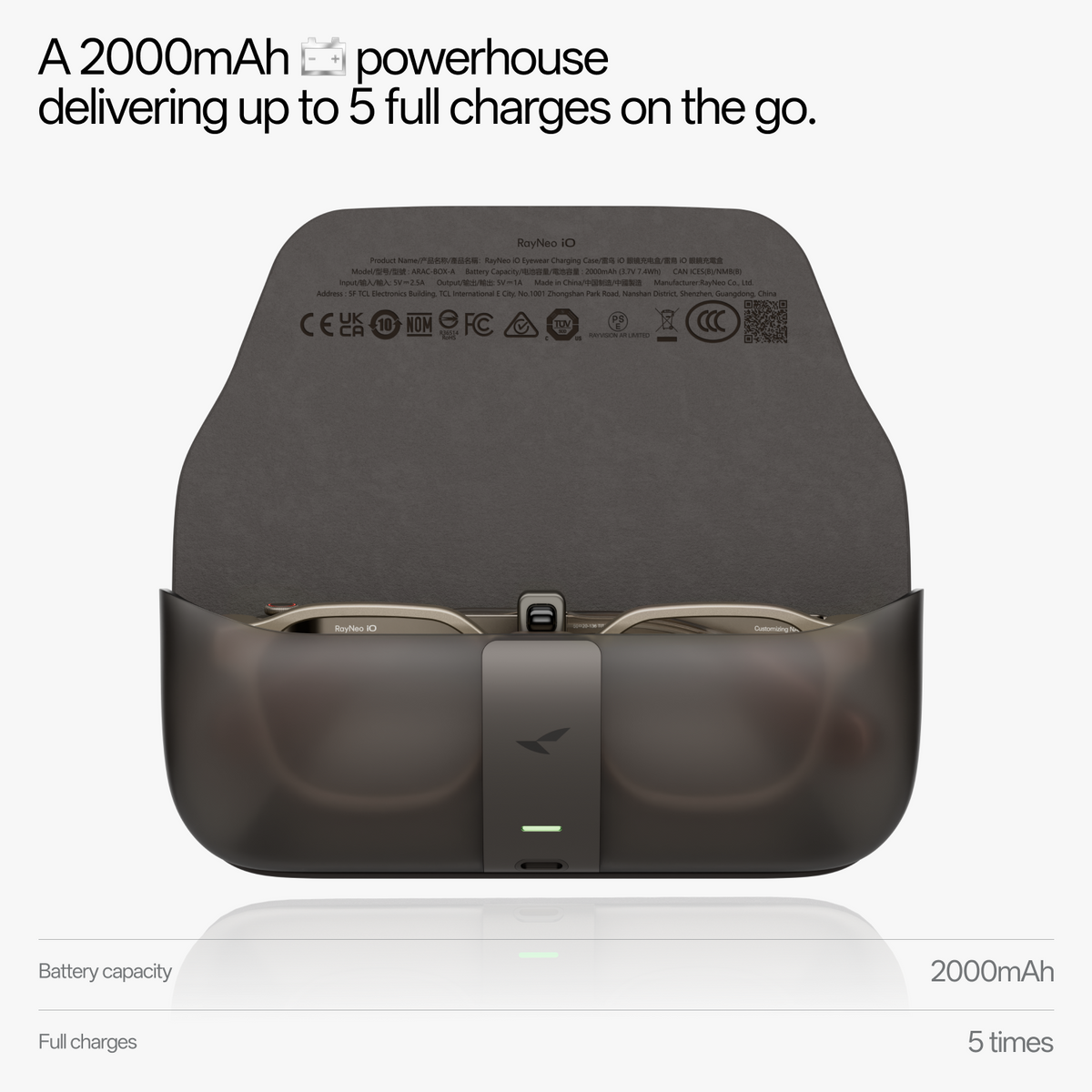 RayNeo io Eyewear Charging Case