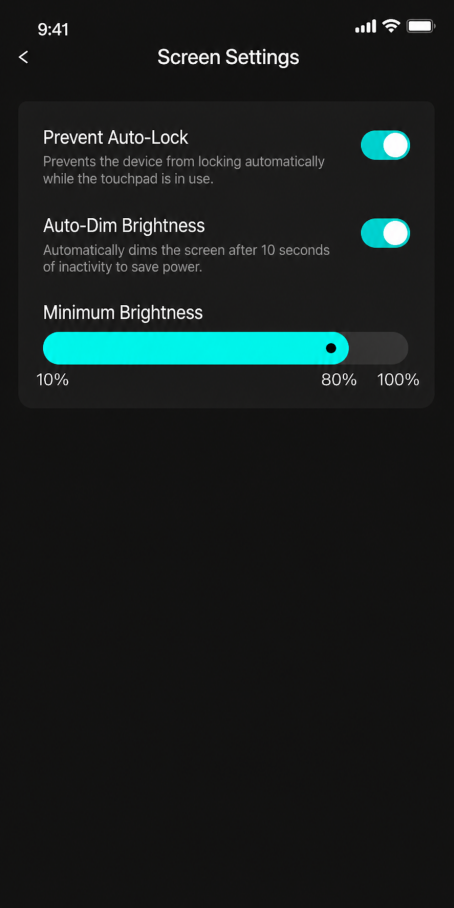 Auto-Dim Brightness setting